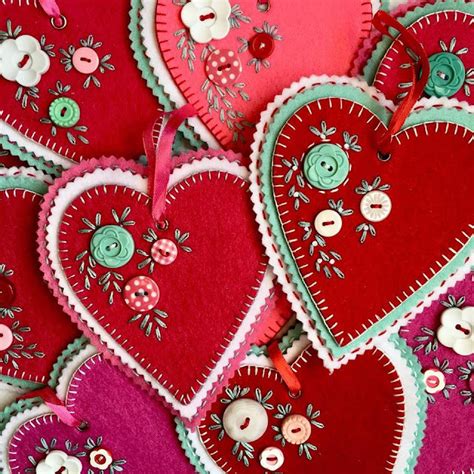 This Art That Makes Me Happy Hand Stitched Felt Hearts