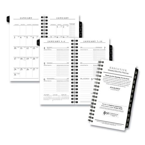 At A Glance Executive Pocket Size Weeklymonthly Planner Refill 625 X