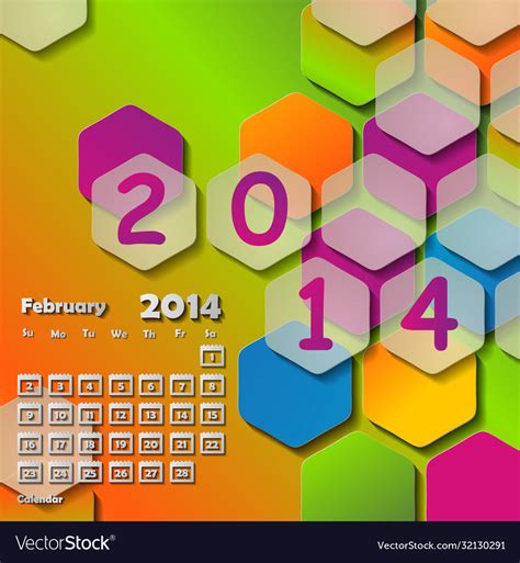 Colorful Calendar Royalty Free Vector Image Vectorstock