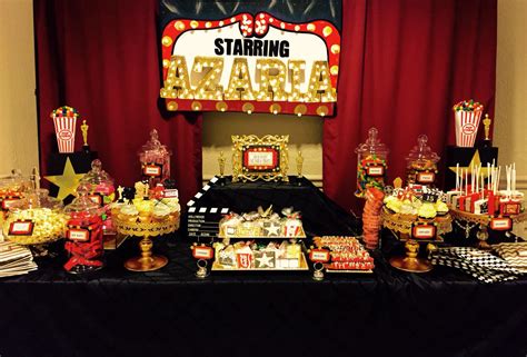 Hollywood Theme Table Designed By Glam Candy Buffets Hollywood