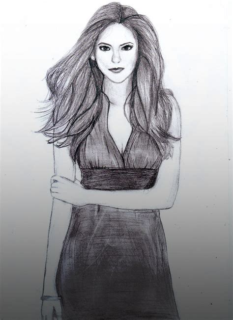 Drawing Of Nina Dobrev By Love Graphics On Deviantart
