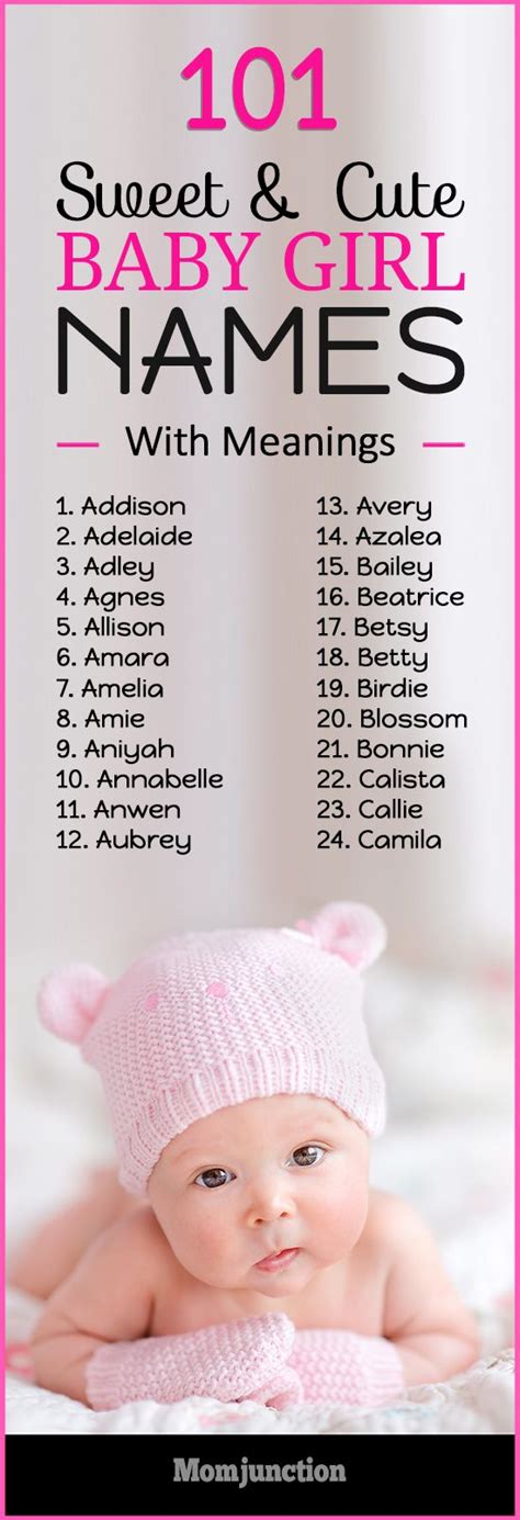 101 Sweet And Cute Baby Girl Names With Meanings 2024 Baby Girl