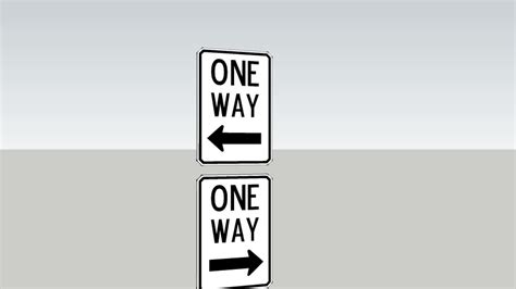 Miniature One Way Signs 3d Warehouse