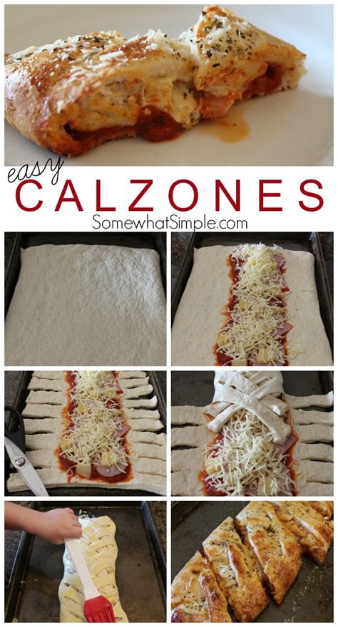 See more ideas about recipes, zone recipes, paleo recipes. Easy Calzones Recipe - Fast & Easy Dinner Recipe Idea