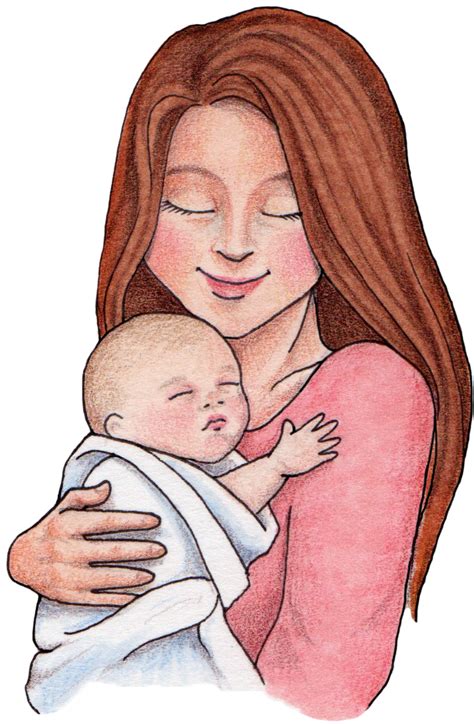Click Here To Download Cartoon Baby With Mother Clipart Full Size