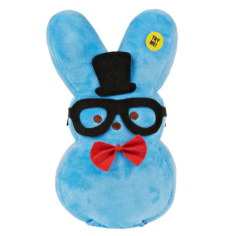 Peeps Animated Bunny Plush Blue 12 Inches