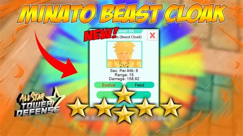 4 New Code New Minato Beast Cloak 6 Star Showcase In All Star Tower