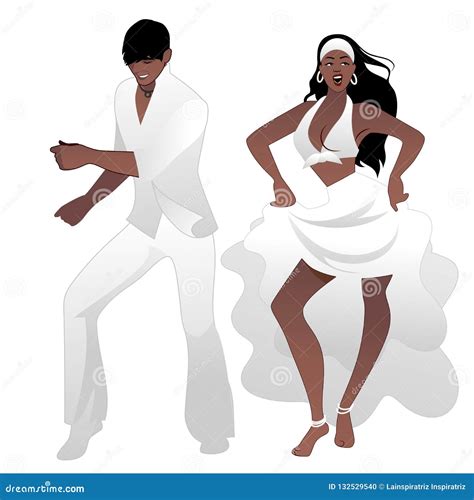 Salsa Party Poster Set Of Elegant Couple Dancing Salsaretro Style