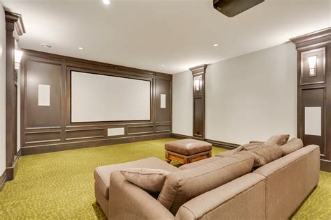 Gill Elbow Valley Transitional Home Theater Calgary By Sliver