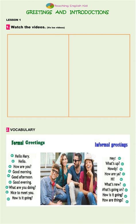 Greeting And Introductions Worksheet Live Worksheets