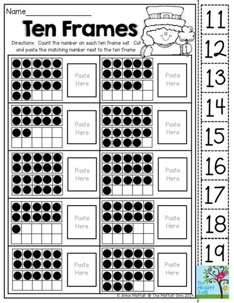 Teen Numbers Worksheets Ten Frame