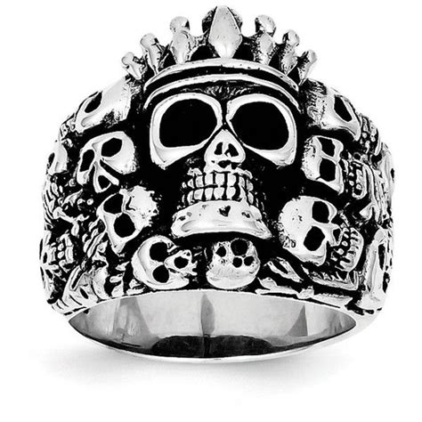 Sterling Silver Antiqued Skulls Ring Antique Sterling Silver Rings