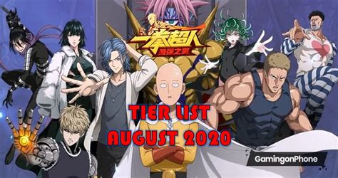 ONE PUNCH MAN The Strongest Tier List August