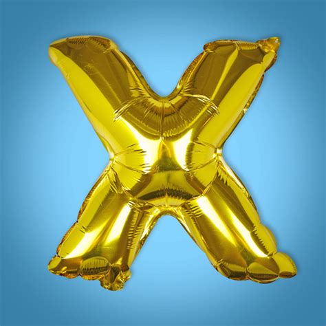 Gold Foil Letter X Balloon