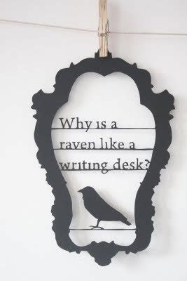 A raven is not like a writing desk, and it doesn't matter why. spiraldowntherabbithole | Why is a Raven like a Writing Desk?