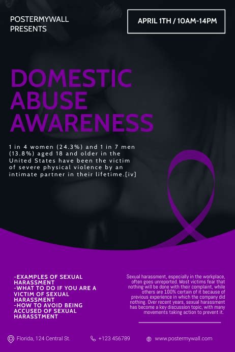 Domestic Abuse Awareness Month Flyer Template Postermywall