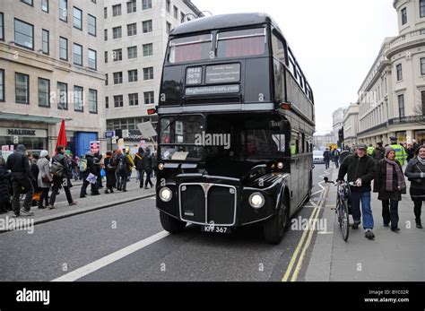 London Routemaster Bus Black Tour Bus Stock Photo Alamy