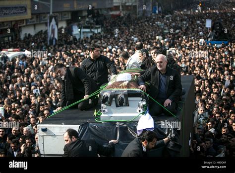 Tehran Iran 10th Jan 2017 People Attend A Funeral Ceremony Of Iran