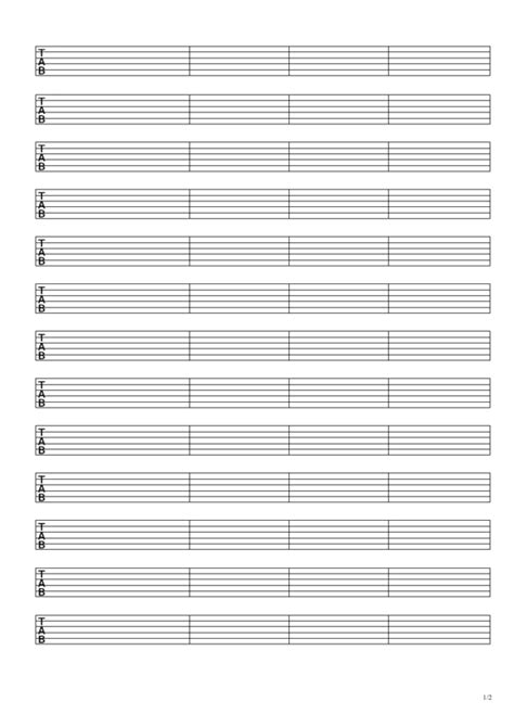 Printable Blank Guitar Tab Sheets Guitar Tabs Acoustic Guitar Tabs Vrogue