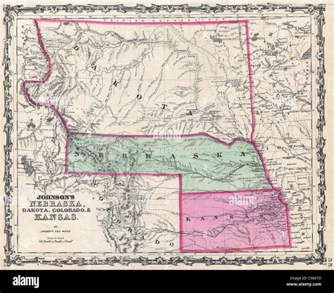 Kansas Nebraska Map Hi Res Stock Photography And Images Alamy