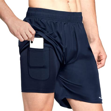 Men S Compression Shorts With Phone Pocket Door