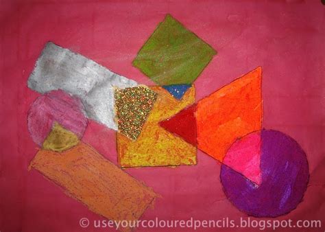 Use Your Coloured Pencils: Abstract Shape Drawings