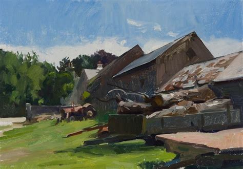 Irish Farm Plein Air Landscape Painting Art