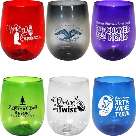 Nova Trophy Aakron 12 Oz Plastic Stemless Wine Glass