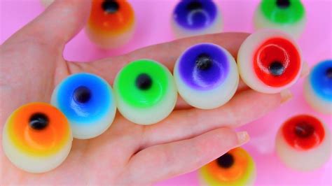 How To Make Colors Eyeball Jelly Pudding Diy Rainbow Colors Eye Gummy