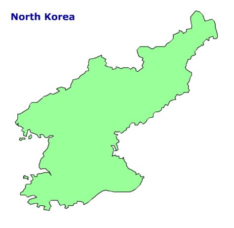 Korea North Map Terrain Area And Outline Maps Of Korea North