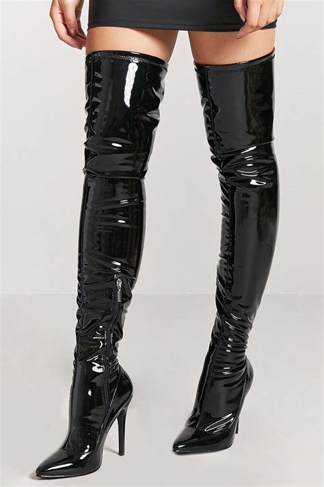 Pin By Mike Herdecker On F21 Wishlist Leather Thigh High Boots Thigh High Stiletto Boots Boots