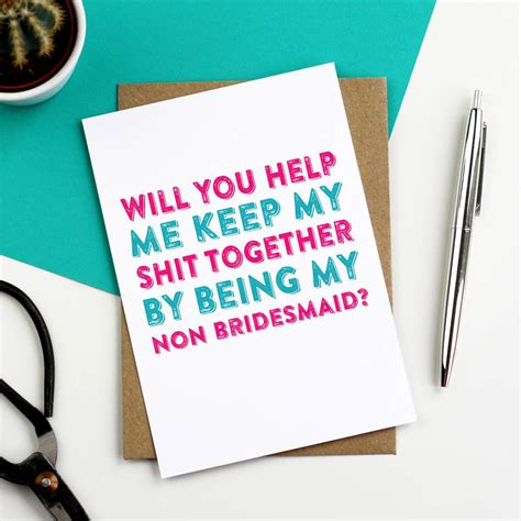 Will You Help Me Be My Bridesmaid Greetings Card By Do You Punctuate