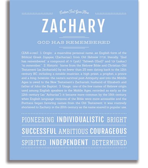 Zachary Name Art Print