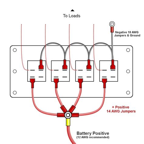 The switch needed to assemble the red special wiring using only three switches are 3, three positions double pole (dp3t) on/on/on toggle switch. Switch Panel Wiring Diagram - Complete Wiring Schemas
