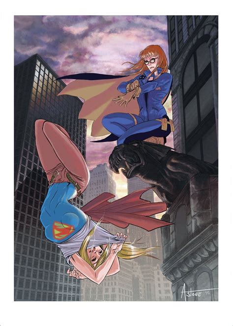 Batgirl Vs Supergirl Print Available Batgirl Batgirl Art