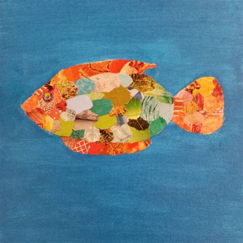 Pin By Angela Anderson On Share Your Craft Collage Art Projects Fish