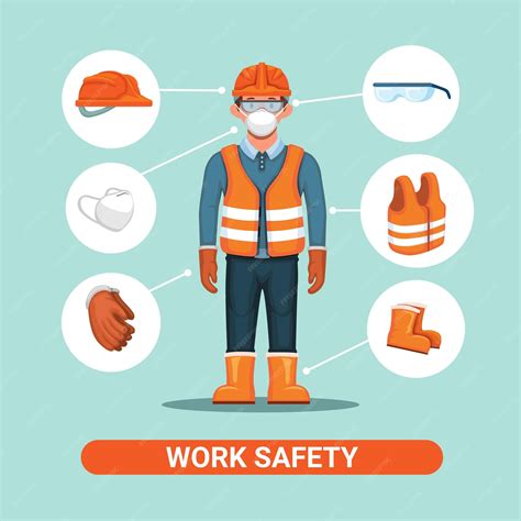 Premium Vector Work Safety Uniform Construction Worker Safety