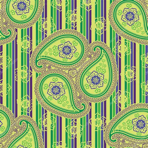 Paisley Fabric Seamless Vector Pattern Orient Ornament Stock Vector