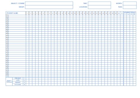 Attendance Sheet For Employees Excel 2016 Printable Calendar Templates