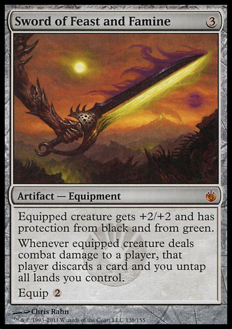 Sword of feast and famine. Sword of Feast and Famine - Artifact - Cards - MTG Salvation