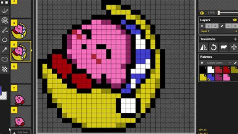 8 Bit Kirby Sprites Pixel Art Youtube