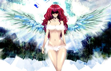 Anime Anime Girls Fantasy Art Redhead Wings Original