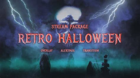 Retro Halloween Twitch Overlay And Alerts Stream Package For Obs