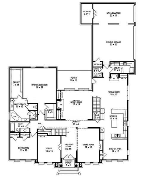 Cool Single Story Bedroom House Plans New Home Plans Design