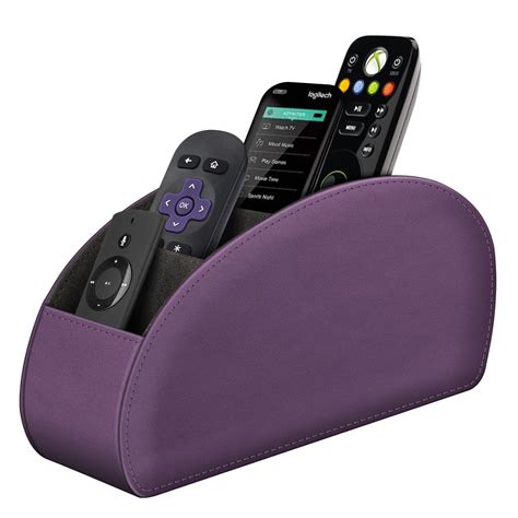 Fintie Tv Remote Control Holder Desktop Organizer Pu Leather Storage