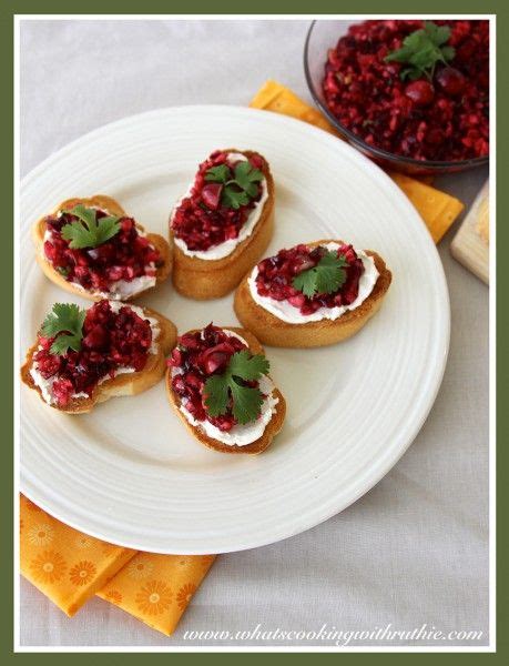 Cranberry Cream Cheese Crostini By No Cook