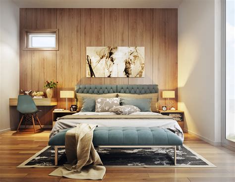 Wood Textured Bedroom Wall Interior Design Ideas