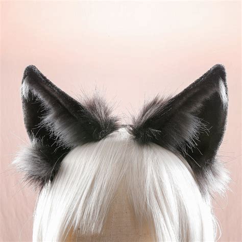 3 Luxury Black Wolf Ears Headbandhair Clipsblack Animal Earsblack