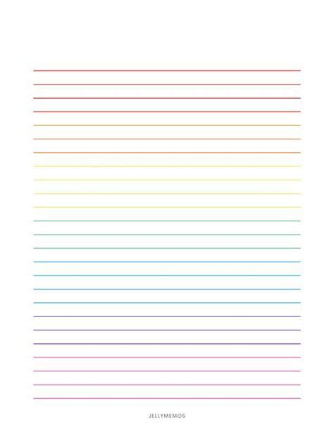 Fun Free Printable Rainbow Notebook Paper Artofit