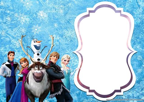 Download the frozen birthday invitations template with 4 invitations per page. (FREE PRINTABLE) - Elsa of Frozen 2 Birthday Invitation ...